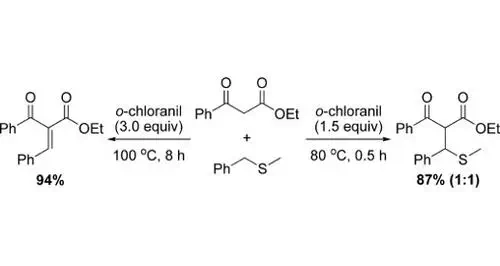 C−H Bond Oxidation Initiated Pummerer- and Knoevenagel-Type Reactions of Benzyl Sulfide and 1,3-Dicarbonyl Compounds